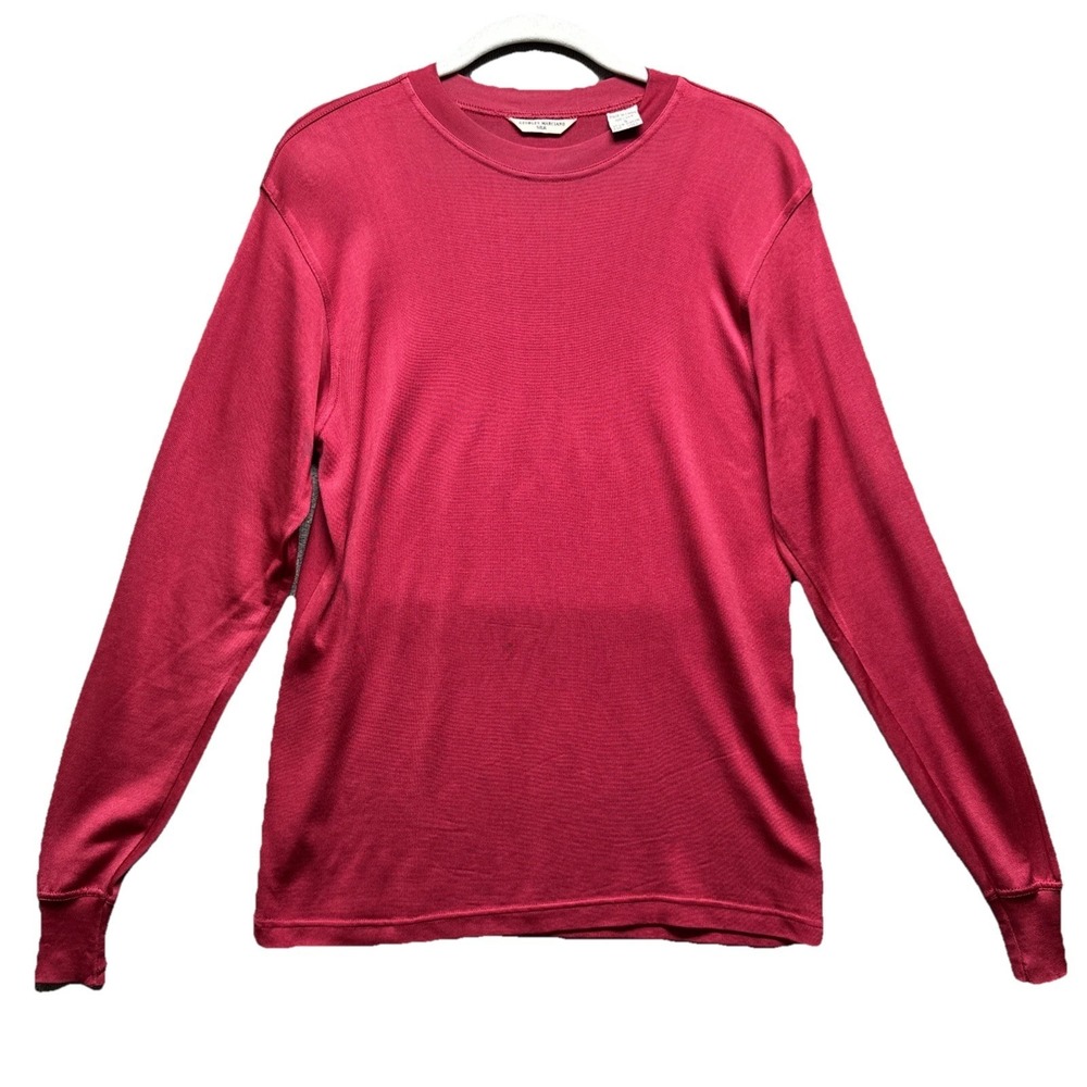 Vtg George‎ Marciano Silk Shirt Womens Small Red Long sleeve Pullover